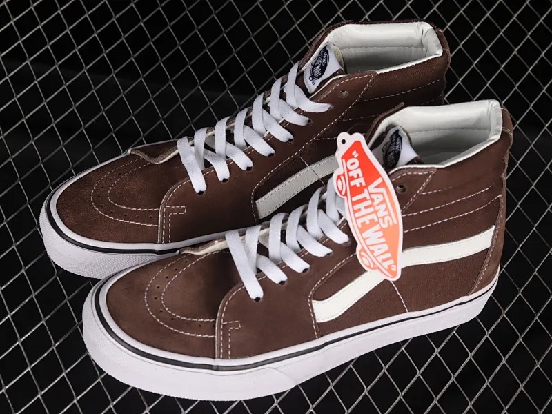 All Categories Vans Vans Series Vans Hi Vans High Top Vans Sk8-Hi Mocha Brown Vans Official Japanese Style High Top Casual Canvas Shoes VN0A5JMJ8EE